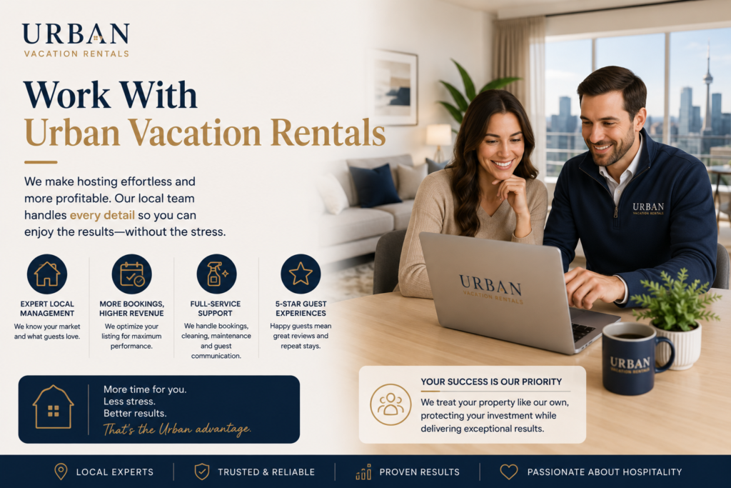Urban Vacation Rentals Airbnb co-hosting and vacation rental management services helping property owners increase bookings, manage guests, and maximize rental income in Vancouver and the Lower Mainland.