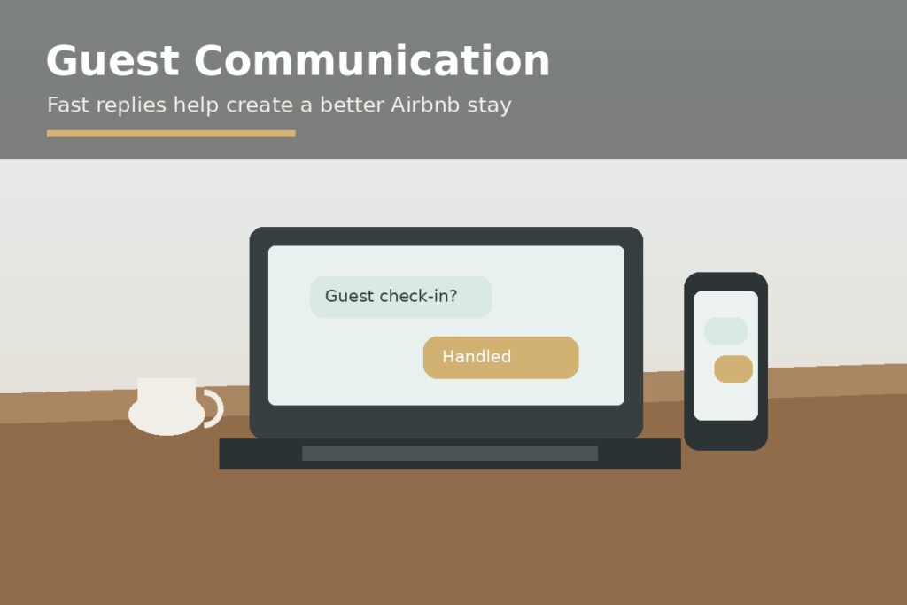 Airbnb co host managing guest communication in Vancouver